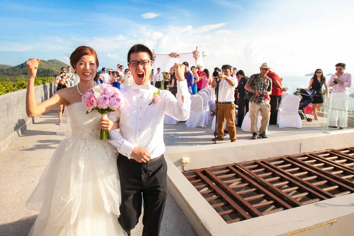 Tim with Cat 's wedding photography shoot in Samui Thailand