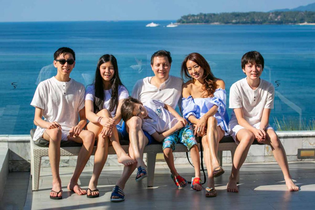 Family photo session of Paula in Phuket Thailand at Kamala beach.