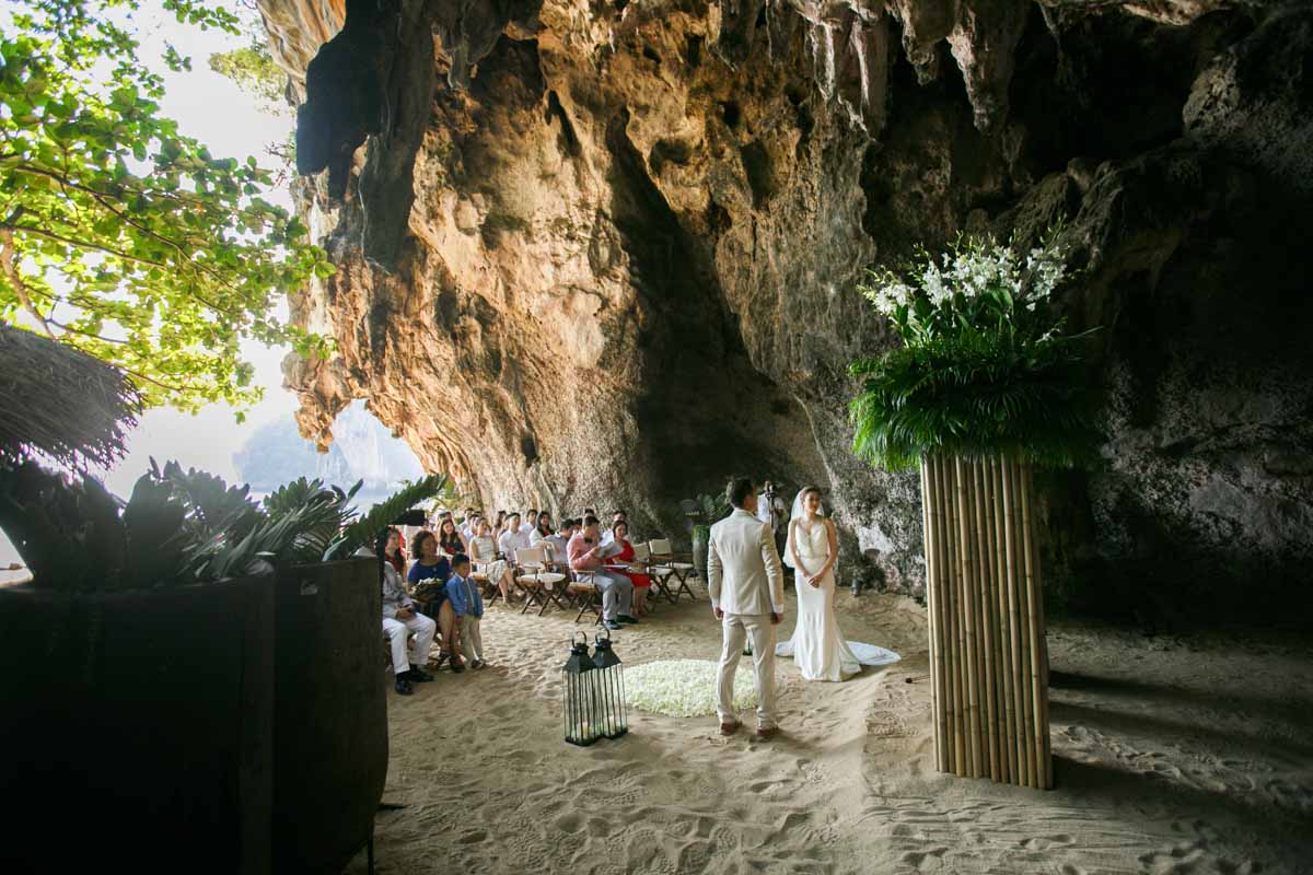 Wedding ceremony photo of Tina and Charlie in Rayavadee Krabi