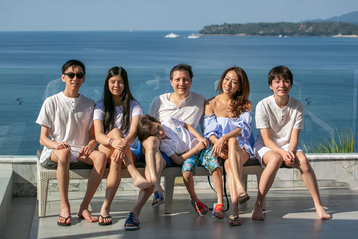 Family photo in Kamala beach